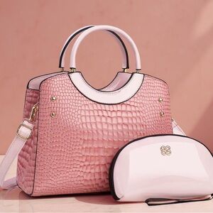 Luxury Handbag with Makeup Bag
